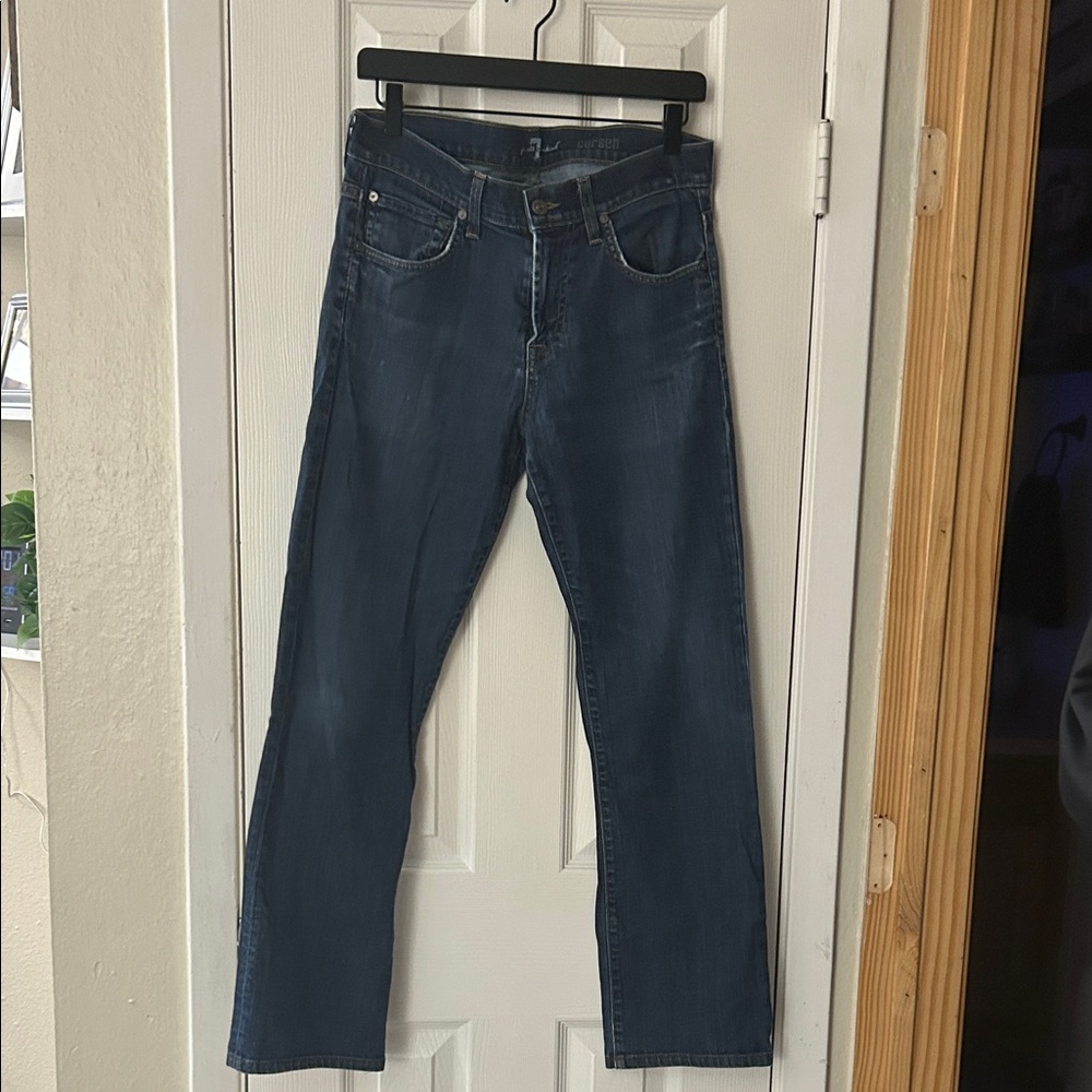 7 For All Mankind Men's Indigo Straight Jeans